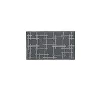 JVL Vector Machine Washable Latex Backed Doormat, 40x70cm, Grey | Size: 40 cm x 70 cm JVL Grey 40 cm x 70 cm