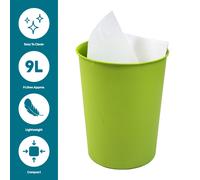 Vibrance Waste Paper Basket - Green JVL Green 1 Pack
