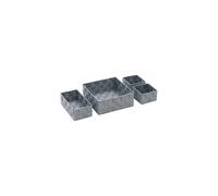JVL Vichy Nylon Storage Baskets Set of 4 in Grey JVL Grey