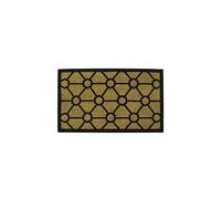 JVL Woven Coir Tuffscrape Doormat 45x75cm Geometric in Natural | Size: 45 cm x 75 cm JVL Natural 45 cm x 75 cm