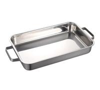 JVNALwnkv Ceramic Cooking Pot ,Saucepans Stainless Steel Spanish Paella Pan, Rectangle Skillet Uncoated with Double Handles Nonstick Flying Pans
