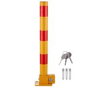 JVNALwnkv Parking Space Protection Bumper,Traffic Delineator Post Cone - Folding Safety Bollard with Automatic Locking & Reflective Strips, Heavy Duty Barrier