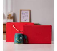 JVNALwnkv Retro Tea Sets Tea Cup,Ceramics/Glass Water Kettle,Ceramic Mug Tea Separator Tea Brewing Cup 3-Piece Office Set-
