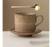 JVNALwnkv Retro Tea Sets Tea Cup,Ceramics/Glass Water Kettle,Rustic Vintage Japanese Afternoon Tea Ceramic Water Mug Coffee Cup with Saucer and Spoon Set