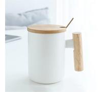 JVNALwnkv Retro Tea Sets Tea Cup,Ceramics/Glass Water Kettle,Solid Wood Handle Mug Ceramic Couple Water Cup Coffee Cup with Lid