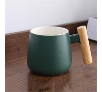 JVNALwnkv Retro Tea Sets Tea Cup,Ceramics/Glass Water Kettle,Wooden Handle Mug Ceramic Wooden Handle Water Coffee Cup