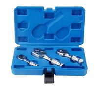 JVNALwnkv Stainless Steel Adjustable Spanner,Jaw Adjustable Wrenches,3 Pieces Drive Ratchet Socket Wrench Ratchet Wrench Quick Release Mini Ratchet