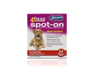 JVP 4Fleas Spot-On for Large Dogs - Johnsons - Size: 2 Pips