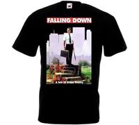 JVRUT Falling Down T Shirt Black Movie Poster Michael Douglas Black XL