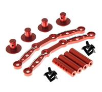 JVRWSC Compatible With Arrma For Mojave 4S 4X4 For BLX 1/8 RC Car Upgrade Parts Accessories Metal Body Mount Post Shell Column RC Repair Parts(Red)