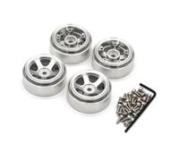 JVRWSC Compatible With FMS For Fire For Horse For EAZYRC For Thunder 1/18 RC Car Upgrade Accessories Parts Metal Wheel RC Repair Parts(Silver)