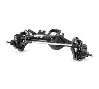 JVRWSC Compatible With H10 For OPTIC For Capra RC For Rock Crawler For LCG Cheater Rigs Machined Offset Portal Front Rear Axle With Servo Mount RC Front Rear Axle(Black,Front)