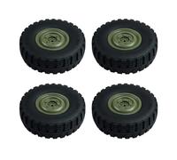 JVRWSC Compatible With LDRC LD-P06 LD P06 For Unimog 1/12 RC Truck Car Upgrade Modification Replacement Parts 4pcs Wheel Tire Tyre RC Repair Parts(Green)