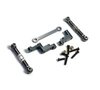 JVRWSC Compatible With MJX For Hyper Go 16207 16208 16209 16210 1/16 RC Car Upgrade Accessories Parts 1Set Metal Steering Tie Rod Assembly RC Repair Parts(Black)