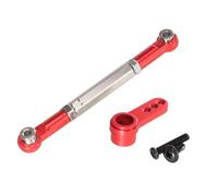 JVRWSC Compatible With MJX For Hyper Go H12Y 1/12 RC Car Upgrade Modification Parts Accessories Metal Servo Rod Arm Vulnerable OP RC Repair Parts(Red)