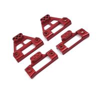 JVRWSC Compatible With MJX H12Y H12Y+ 1/12 RC Car Upgrade Modification Accessories Parts Metal Front And Rear Shock Brackets RC Repair Parts(Red)