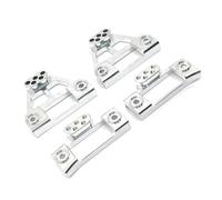 JVRWSC Compatible With MJX H12Y H12Y+ 1/12 RC Car Upgrade Modification Accessories Parts Metal Front And Rear Shock Brackets RC Repair Parts(Silver)