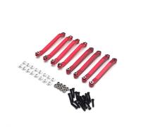 JVRWSC Compatible With MN D90 D91 D96 D99 D99S 1/12 RC Car Parts Accessories 8pcs Metal For Chassis Pull Rods Fixed Link Suspension Tie Rod RC Repair Parts(Red)