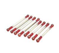 JVRWSC Compatible With MN For MN128 MN86 G500 1/12 RC Car Upgrade Modification Parts Accessories Metal Adjustable For Chassis Linkage RC Repair Parts(Red)