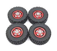 JVRWSC Compatible With MN For MN82 LC79 For MN78 D90 D91 D96 99S For WPL 1/12 1/16 RC Car Parts Accessories Metal Wheel Hub Tires RC Repair Parts(Red)