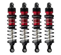 JVRWSC Compatible With Traxxas For Mini For Maxx RC Car Upgrade Modification Parts Accessories 4pcs Metal Shock Absorber Damper RC Repair Parts(Red)