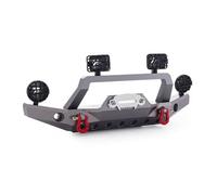 JVRWSC Compatible With TRX4 For Sport And Unassembled Kit 82024-4 1/10 RC Crawler Car Upgrade Part Front Bumper With Light Winch Base Rc Bumper(Grey)