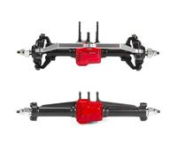 JVRWSC Compatible With TRX4M For Bronco For Defender K10 1/18 RC Crawler Car Upgrade Parts Heavy Duty Aluminum Alloy Front And Rear Axles Set RC Front Rear Axle(Black)