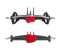JVRWSC Compatible With TRX4M For Defender For Bronco K10 1/18 RC Crawler Car Upgrade Parts 1Set Aluminum Alloy Front Rear Complete Axles RC Front Rear Axle(Black)