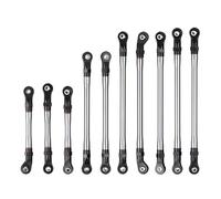 JVRWSC Compatible With Trxs For TRX4 1/10 RC Crawler Car Upgrade Accessories Parts 10Pcs Metal Unassembled Link Set Plastic Rod End RC Repair Parts(Light Grey)