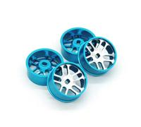 JVRWSC Compatible With Wltoys K989 K979 1/28 RC Car Upgrade Modification Parts Accessories Metal Wheel Drift Hard Tire RC Repair Parts(Blue)