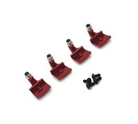 JVRWSC Compatible With WPL 1/16 C64 RC Car Upgrade Modification Parts Accessories Metal Front Rear Suspension Bracket RC Repair Parts(Red)
