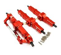 JVRWSC Compatible With WPL C14 C24 B14 B24 B16 B36 1/16 RC Car Truck For Rock Crawler Parts Metal Upgrade Front Rear Middle Bridge Axle RC Front Rear Axle(Red,Front middle Rear)