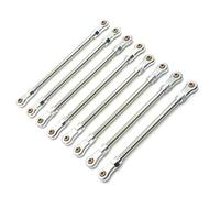 JVRWSC Compatible With YIKONG YK4106 YK4107 1/10 RC Crawler Car Upgrade Parts Accessories 8pcs Metal Pull Rod Link Rod Linkage RC Repair Parts(Silver)