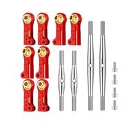 JVRWSC For ARRMA Fury MEGA 1/10 RC Suspension Links Rod Ends | RC Car Parts 1Pair Auminum Inkage Front Rear Suspension Inks Rod Ends Set RC Repair Parts
