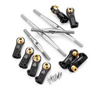 JVRWSC For ARRMA Fury MEGA 1/10 RC Suspension Links Rod Ends | RC Car Parts 1Pair Auminum Inkage Front Rear Suspension Inks Rod Ends Set RC Repair Parts