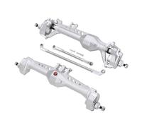 JVRWSC RC Car Accessories Compatible With Vanquish For VS4-10 For Phoenix F10 For LCG 1/10 RC Crawler Car Upgrade Parts Aluminum Front Rear Portal Axle Complete Set(Silver,1 set)