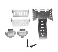 JVRWSC RC Car Accessories Compatible With Vanquish For VS4-10 For Phoenix RC Crawler Car Upgrade Parts Stainless Steel For Chassis Axle Protector Skid Plate