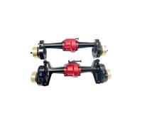 JVRWSC RC Car Accessories Spare Compatible With HOBBYPLUS 4WD For CR18P For Rock For Van 1/18 RC Crawlers Parts Off-Road 2pcs Aluminum Front & Rear Portal Axle 195g(Black)