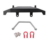 JVRWSC RC Car Accessories Spare Compatible With WPL C14 C24 C24-1 1/16 RC Car Upgrade Parts Replacement Accessories 4X4 Truck Crawler Metal Front Bumper Black
