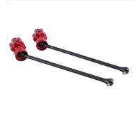 JVRWSC RC Drive Shaft Compatible With Traxxas For MAXX For Widemaxx 1/10 RC Car Upgrade Parts Modification Spare 2PCS Steel Extended Drive Shaft CVD(Red)