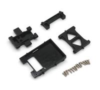 JVRWSC RC Repair Parts Compatible With FMS For Fire For Horse For EAZYRC For Thunder For Storm 1/18 RC Car Metal Steering Gear Box Base Rear Bar For Seat(Black)