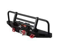 JVRWSC RC Repair Parts Compatible With TRX4 For Axial For SCX10 II 90046 1/10 RC Crawler Metal Front Bumper With Winch Remote Controller System