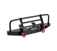 JVRWSC RC Repair Parts Compatible With TRX4M For Defender CNC Aluminum Front Rear Bumper With Lights For 1/18 RC Crawler Upgrade Parts(Front)