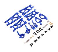 JVRWSC RC Repair Parts Compatible With ZD For Racing DBX-10 1/10 Remote Control Car Upgrade Modification Parts Metal Rocker Arm Steering Cup 5-piece Set(Blue)