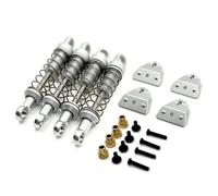 JVRWSC RC Repair Parts For MN78 For MN168 1/12 RC Car Upgrades Parts Accessories Metal Shock Absorbers And Shock Tower Mount Modified Parts(Silver)