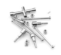 JVRWSC RC Repair Parts For SCY 1/16 16101 16102 16103 16201 For Pro Brushless RC Car Metal Front And Rear Drive Shaft CVD Dogbone Kits Set Modified Parts