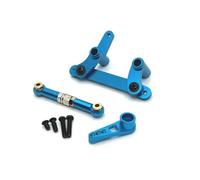 JVRWSC RC Repair Parts For SCY 16101 16102 16103 16104 16106 16201 1/16 RC Car Metal Steering Assembly And Servo Arm Link Rod Upgrade Parts(Blue)