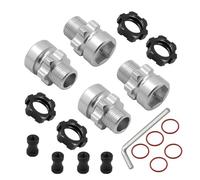 JVRWSC RC Repair Parts For Traxxas 1/10 For Slash 2WD 4X4 For Rustler For Stampede 2WD 4X4 RC Car Upgrade Parts Metal 12mm To 17mm Splined Wheel Hex Hub Adapter(Black)