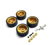 JVRWSC RC Repair Parts For WLtoys 1/12 1/14 1/18 For LC 1/14 RC Car 124016 124017 124018 124019 144001 A959 Metal Upgrade Wheels Upgrade Parts Spare Accessories(Yellow)