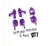 JVRWSC RC Repair Parts For Wltoys 144001 144002 144010 124007 124008 124016 124017 124018 124019 RC Car Upgrades Parts Metal Steering Blocks C-Hub Carriers Modified Parts(Purple)